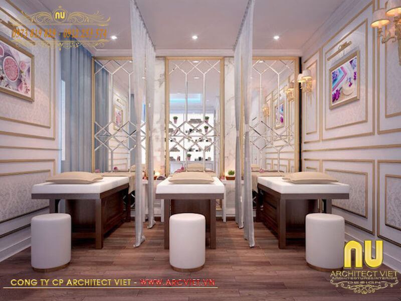 Hình ảnh phòng spa đẹp thiết kế nhà phố kết hợp kinh doanh Spa