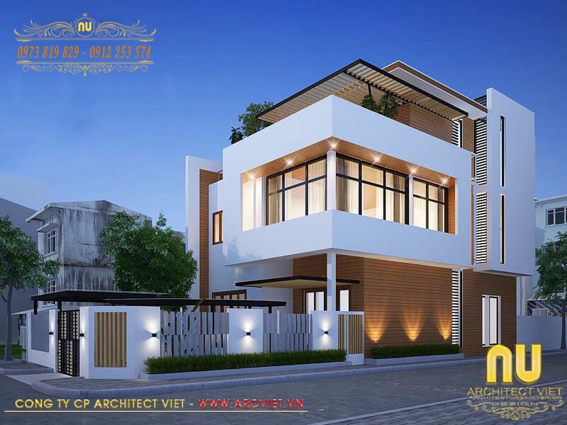 Công ty thiết kế nhà phố uy tín tại Hà Nội - Nhà phố 2 mặt tiền đẹp công ty thiết kế nhà phố