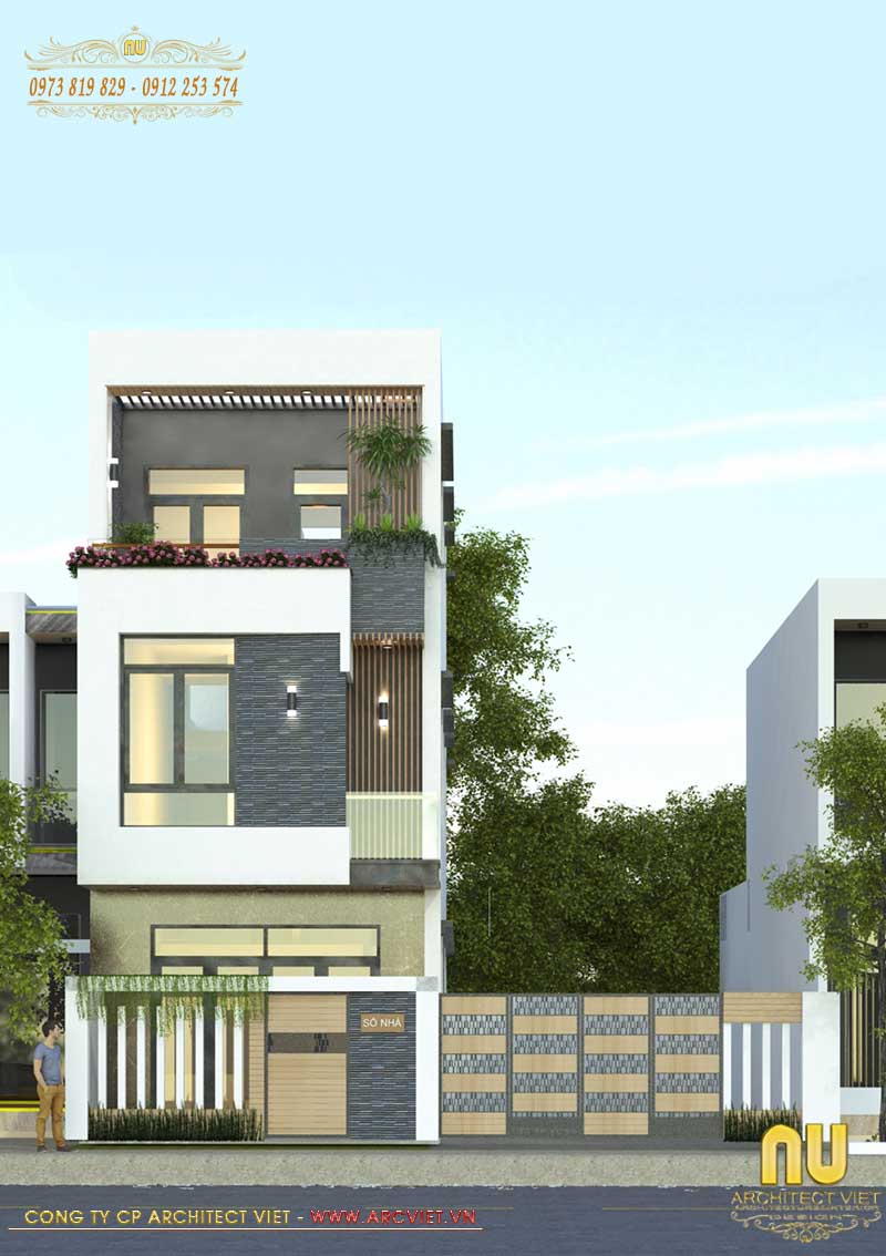 Mẫu thiết kế nhà 3 tầng 5x10m ấn tượng với không gian mở thiết kế nhà 3 tầng 5x10m