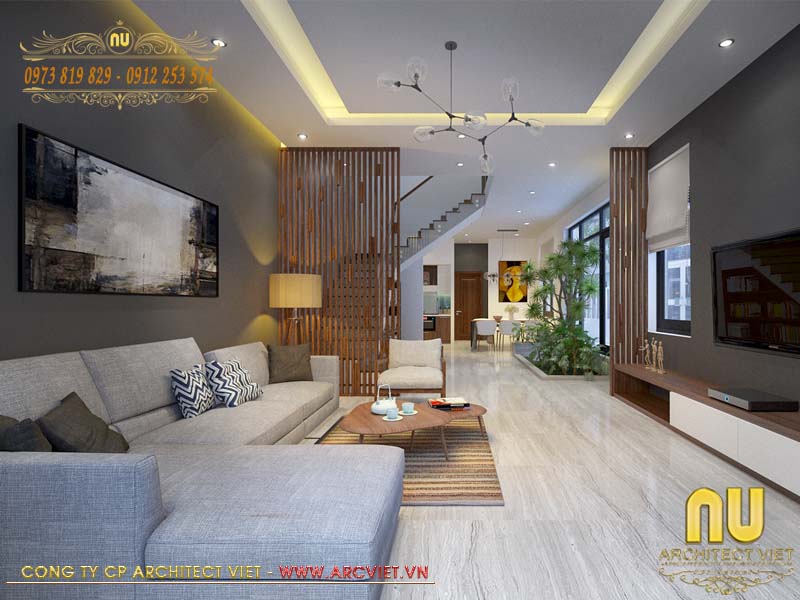 Thiết kế nhà 3 tầng 5x10m với không gian mở tạo cái nhìn xuyên suốt cho tổng thể thiết kế nhà 3 tầng 5x10m