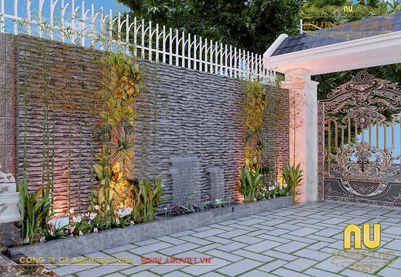 Tiểu cảnh xanh đẹp mắt của mẫu thiết kế nhà 4x14 4 tầng tân cổ điển thiết kế nhà 4x14