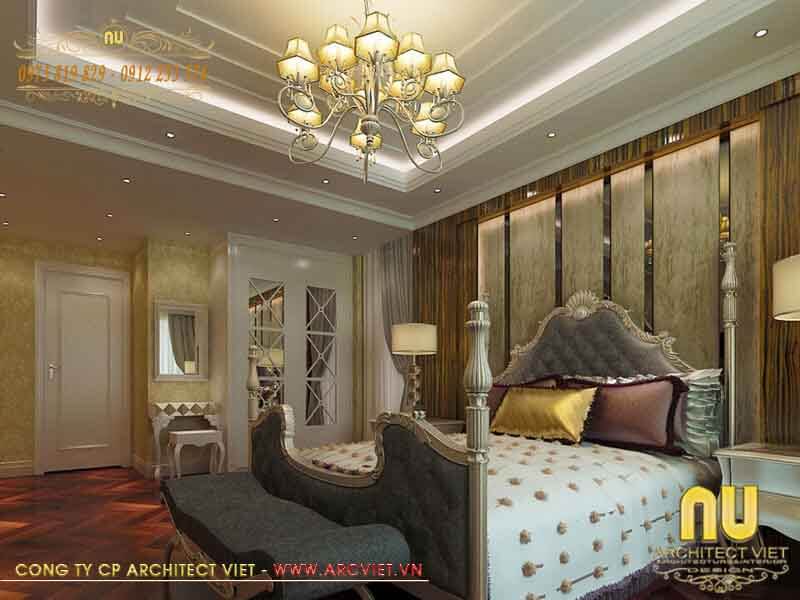Xây nhà kiểu pháp 3 tầng tân cổ điển - phòng ngủ ông bà xây nhà kiểu pháp