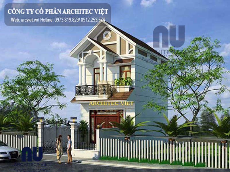 Công trình xây nhà ống 500 triệu 2 tầng 6x9m tân cổ điển đẹp xây nhà ống 500 triệu