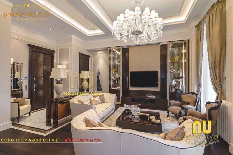 Nội thất phòng khách trong mẫu thiết kế nhà ở 2 tầng - View 2 thiết kế nhà ở 2 tầng