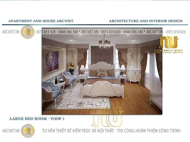 Nội thất trong mẫu mặt tiền nhà phố cổ điển - View 1 mặt tiền nhà phố cổ điển
