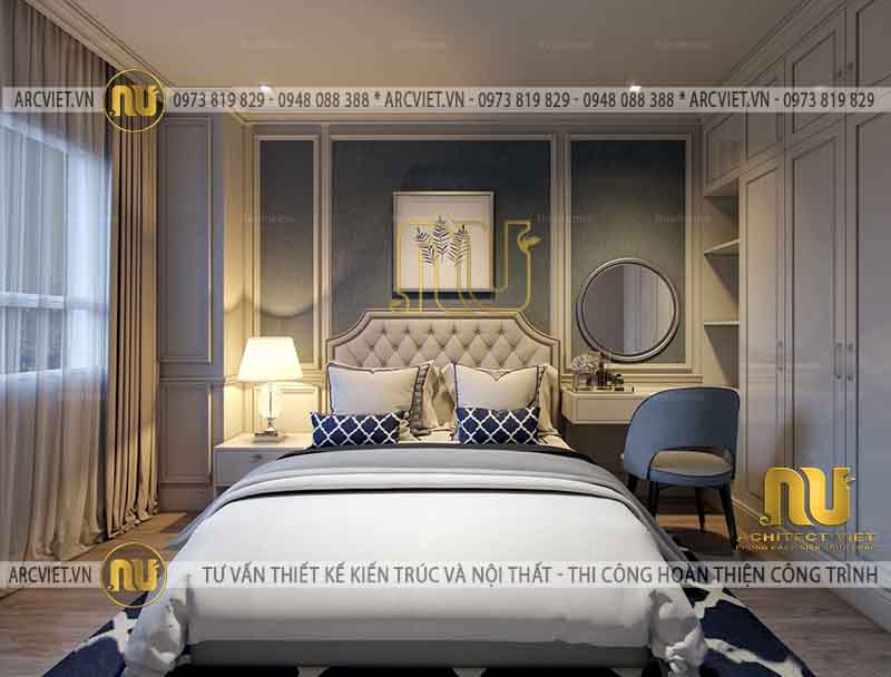 Nội thất phòng ngủ trong mẫu nhà phố tân cổ điển 5x23m nhà phố tân cổ điển 5x23m