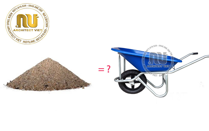 1 khối cát bằng bao nhiêu xe rùa