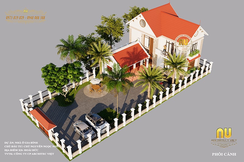 Hình ảnh tổng thể khu đất xây nhà ở và nhà thờ 3 gian của chú Ninh