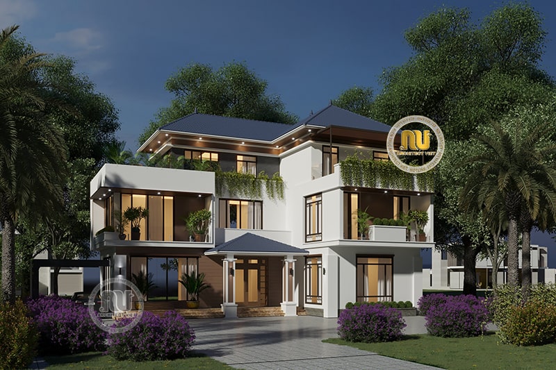 Ngôi biệt thự được thiết kế hiện đại với nhiều không gian thoáng 