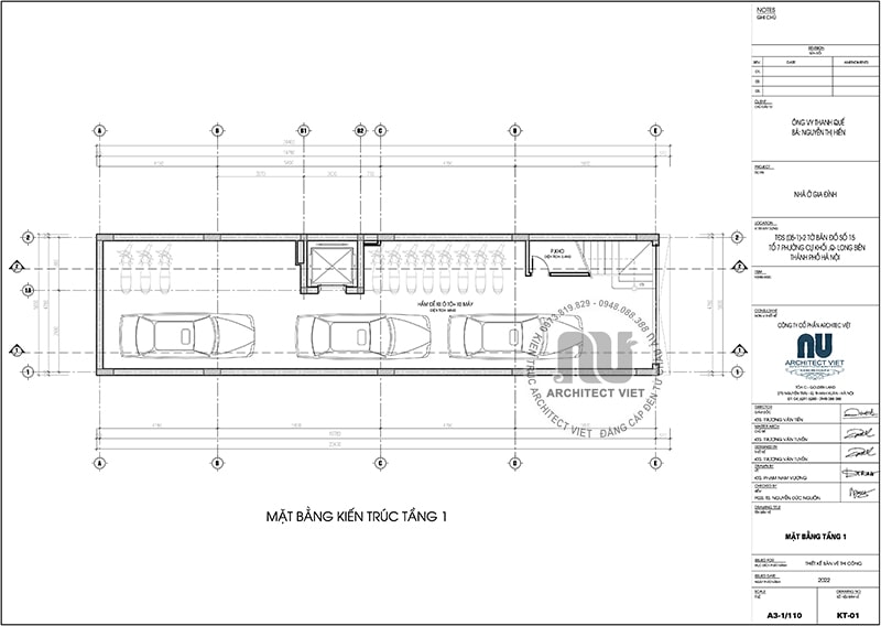 Mặt bằng tổng thể khu đất ngang 5m sâu 20m của gia đình anh chị Bảo Ngọc - Công ty Ngọc Lâm