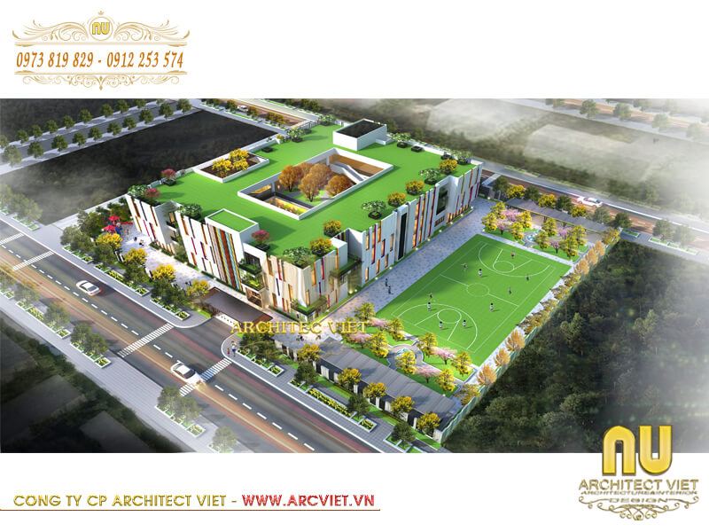 Architec Việt thiết kế Trường Mầm Non Quốc Tế tại Phường Cao Xanh - Thành Phố Hạ Long