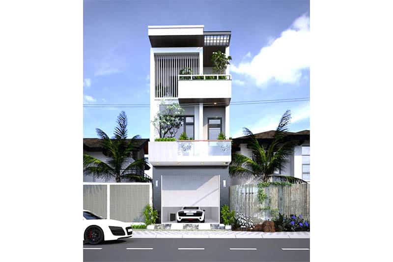 mẫu nhà ống đẹp 3 tầng 4m