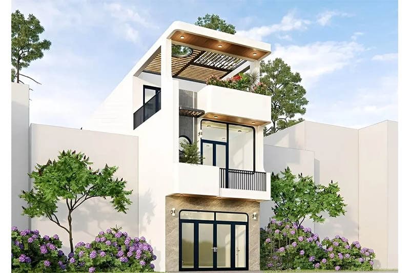 mẫu nhà ống đẹp 3 tầng 4m