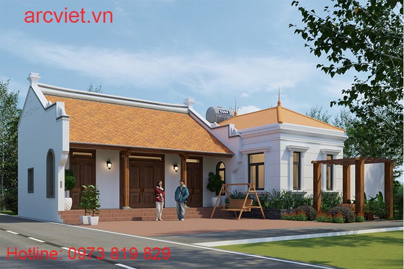 Mẫu nhà thờ họ 3 gian kết hợp nhà ở đẹp