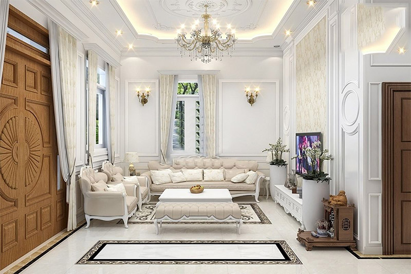 Mẫu biệt thự 2 tầng tân cổ điển