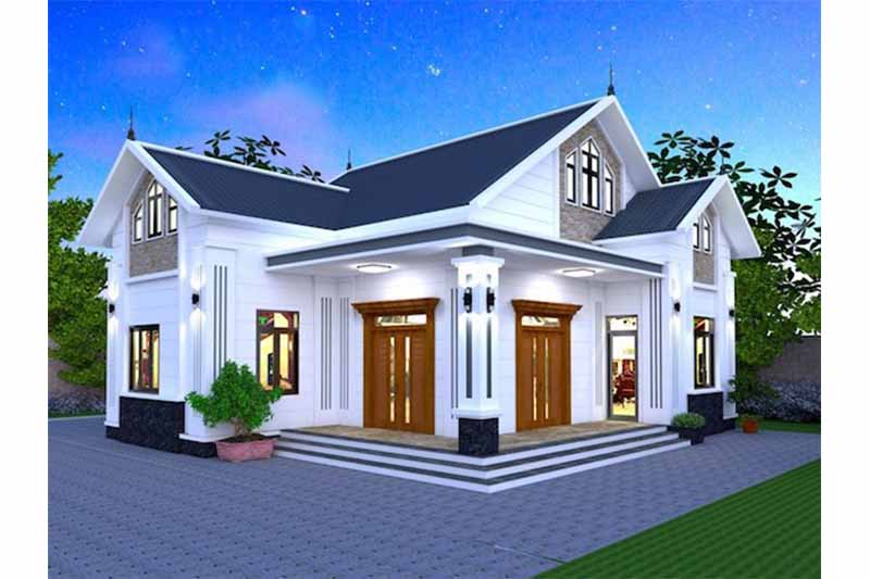 Mẫu nhà mái thái ở nông thôn