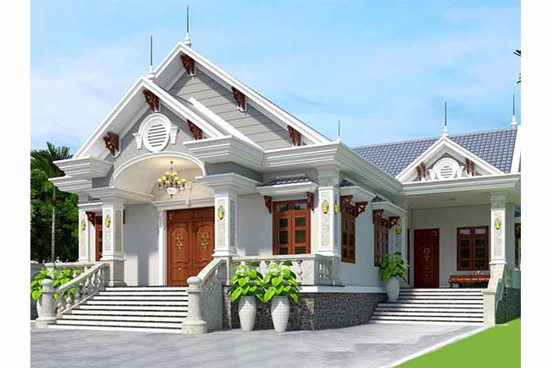 Mẫu nhà mái thái ở nông thôn