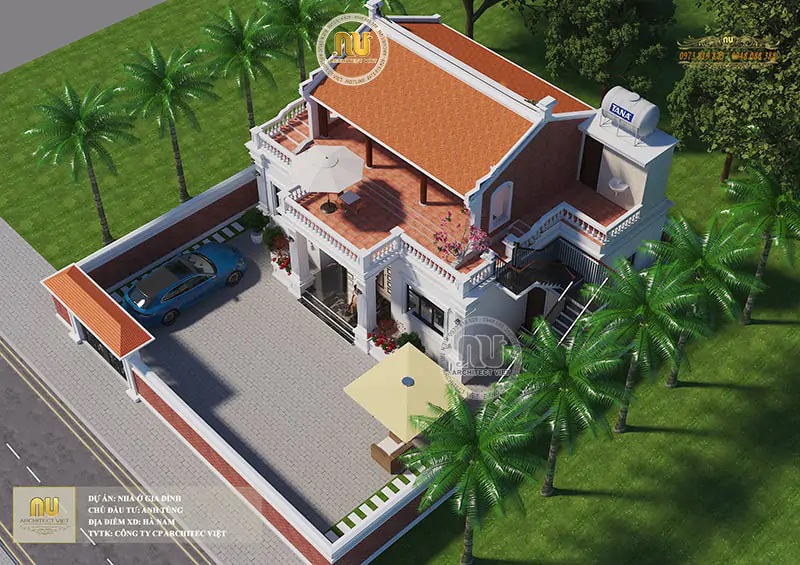 Nhà thờ bê tông giả gỗ 2 tầng
