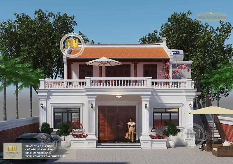 Nhà thờ bê tông giả gỗ 2 tầng
