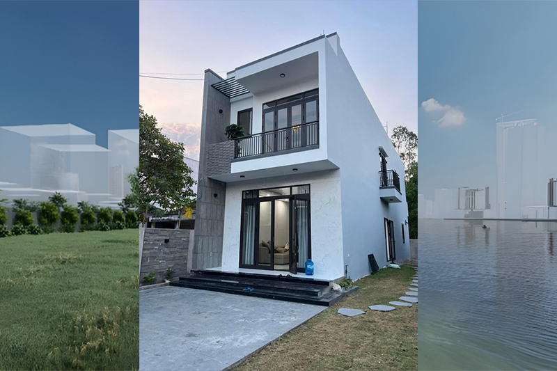 Mẫu nhà 2 tầng 6x12m đẹp