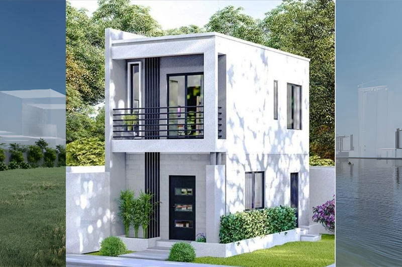 Mẫu nhà 2 tầng 6x12m đẹp
