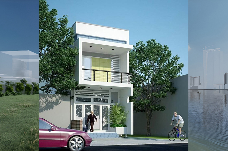 Mẫu nhà 2 tầng 6x12m đẹp