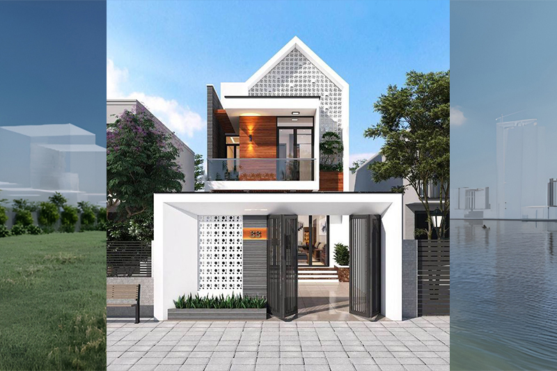 Mẫu nhà 2 tầng 6x12m đẹp