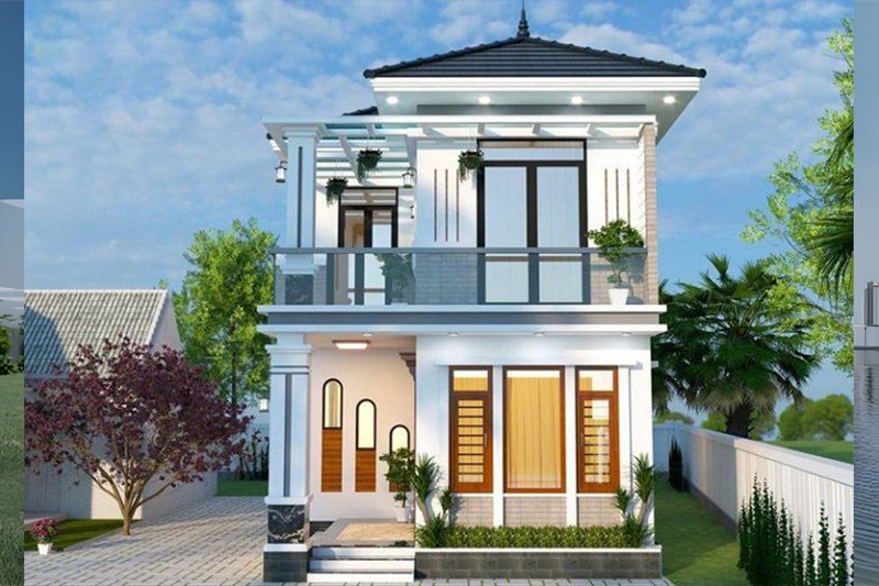 Mẫu nhà 2 tầng 6x12m đẹp