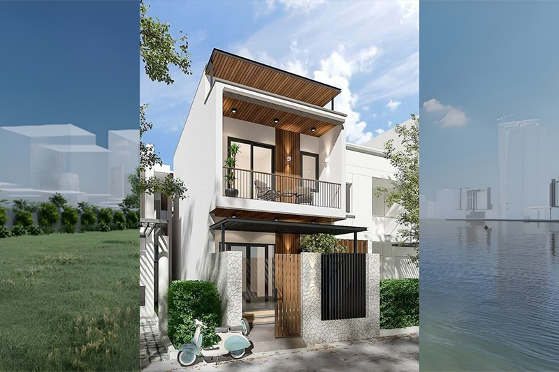 Mẫu nhà 2 tầng 6x14m đẹp