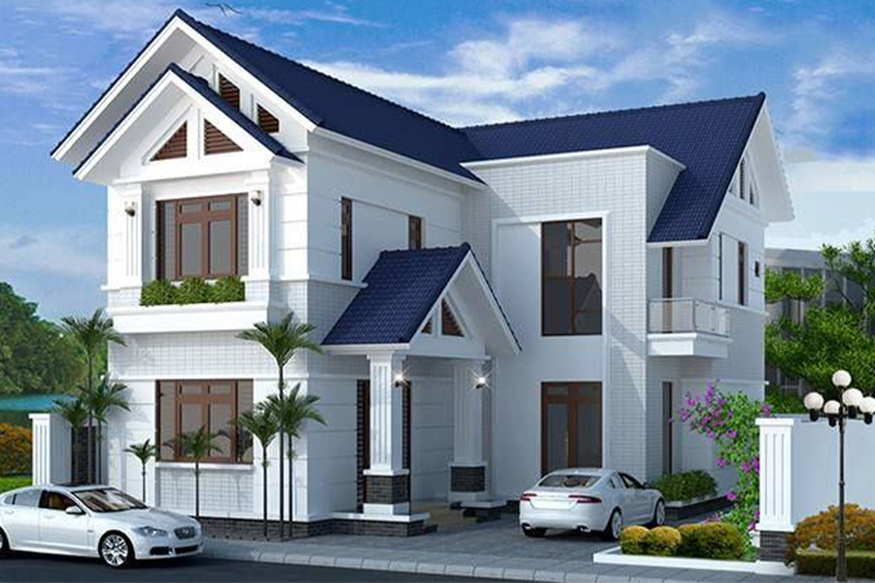 Mẫu Nhà 2 Thò 1 Thụt Hiện Đại