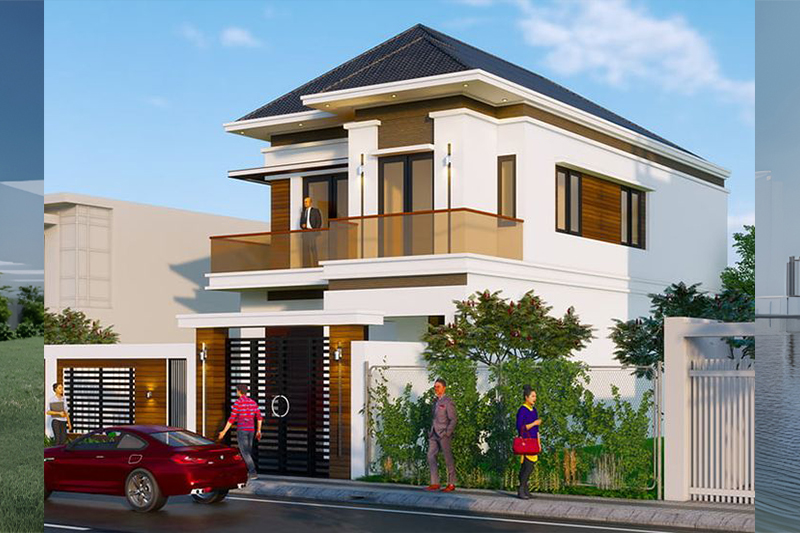 Mẫu nhà ngang 10m sâu 7m