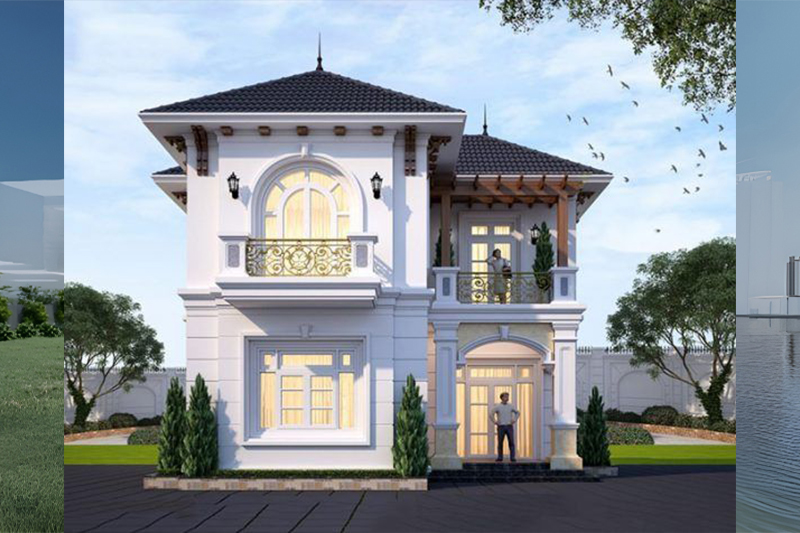 Mẫu nhà ngang 10m sâu 7m