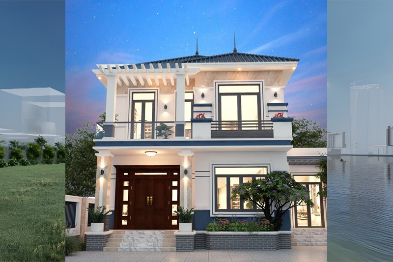 Mẫu nhà ngang 10m sâu 7m