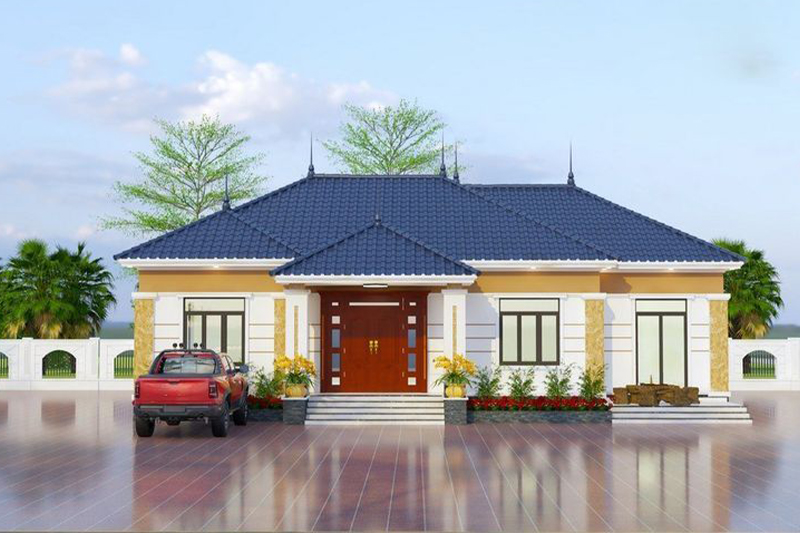Mẫu nhà ngang 12m sâu 5m đẹp