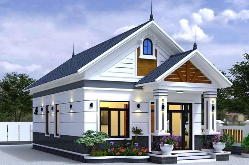 Mẫu nhà ngang 12m sâu 5m đẹp