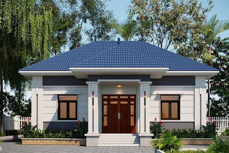 Mẫu nhà ngang 12m sâu 5m đẹp