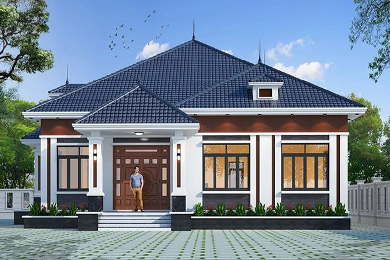 Mẫu nhà ngang 12m sâu 5m đẹp