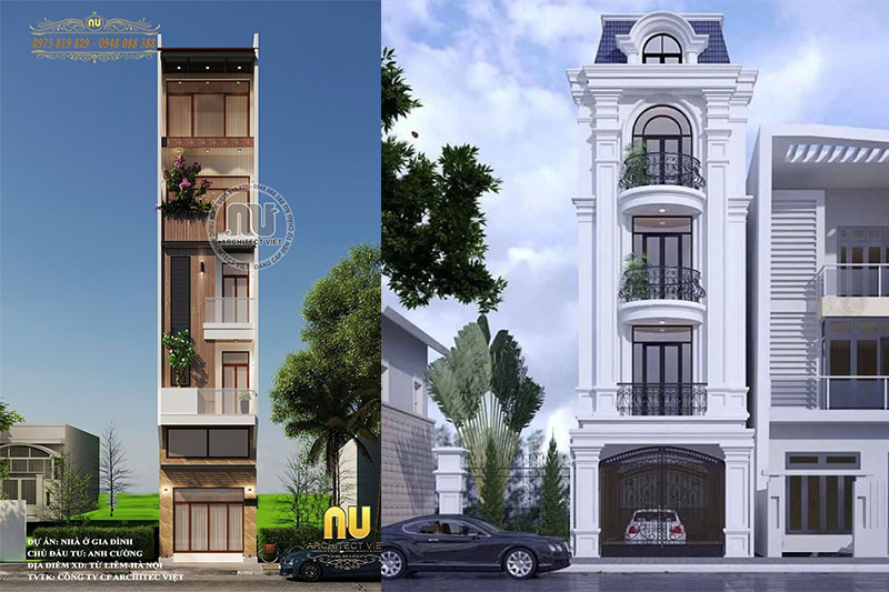 Bản vẽ thiết kế nhà mặt tiền 3m