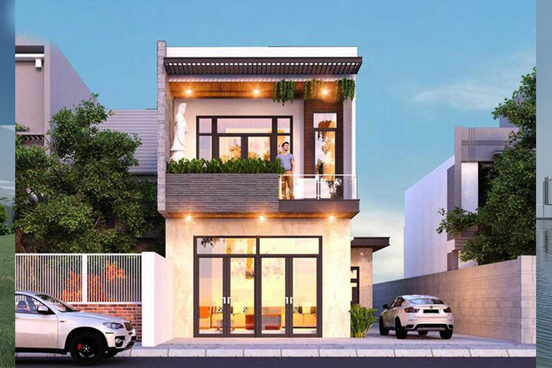 Mẫu nhà phố 2 tầng 6x16m đẹp