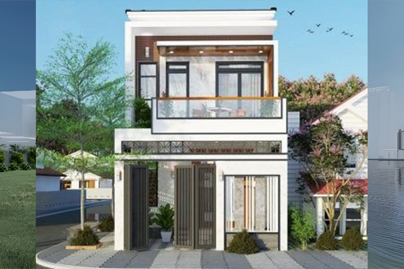 Mẫu nhà phố 2 tầng 6x16m đẹp