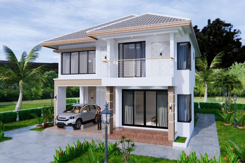Nhà 2 tầng 5 phòng ngủ 200m2