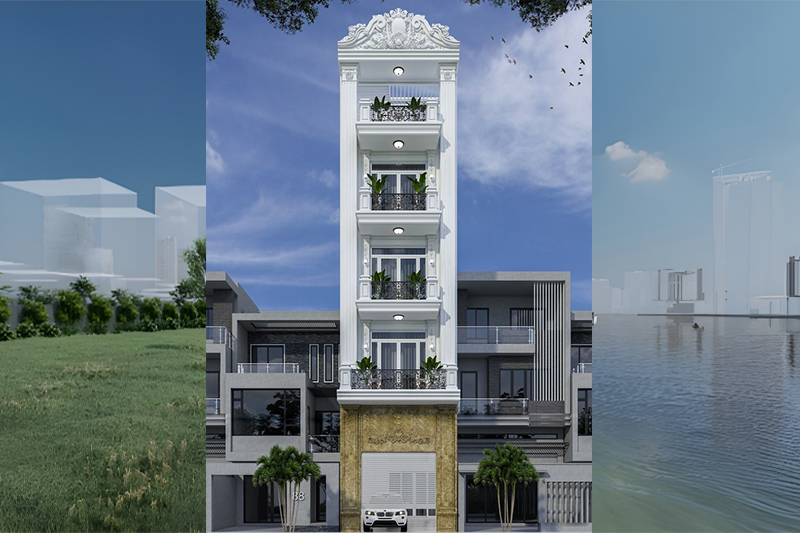 Nhà kết hợp văn phòng 5x12m 5 tầng