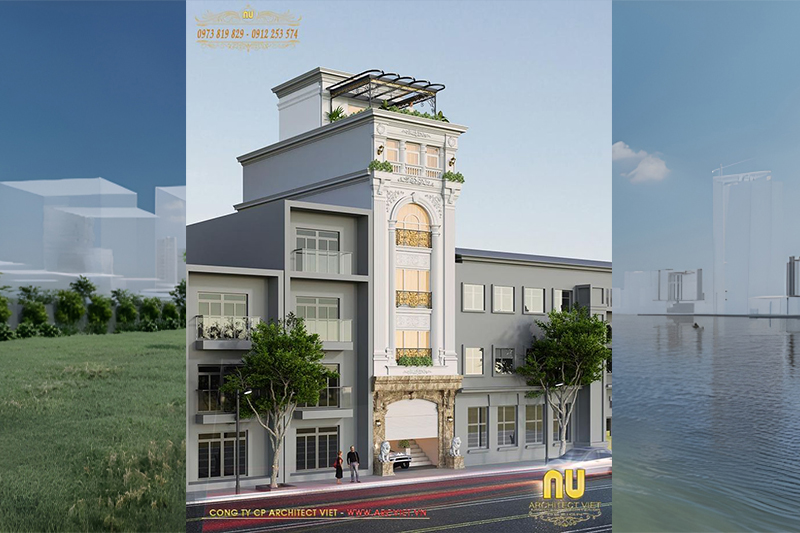 Nhà kết hợp văn phòng 5x12m 5 tầng