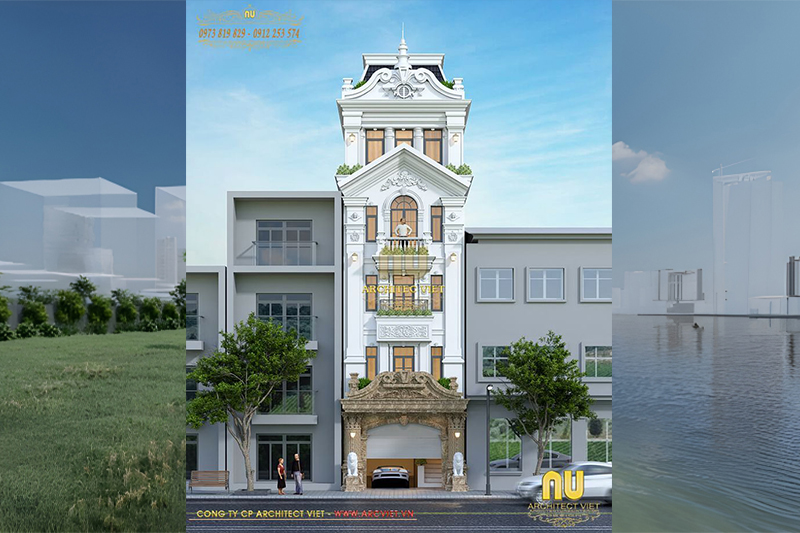 Nhà kết hợp văn phòng 5x12m 5 tầng