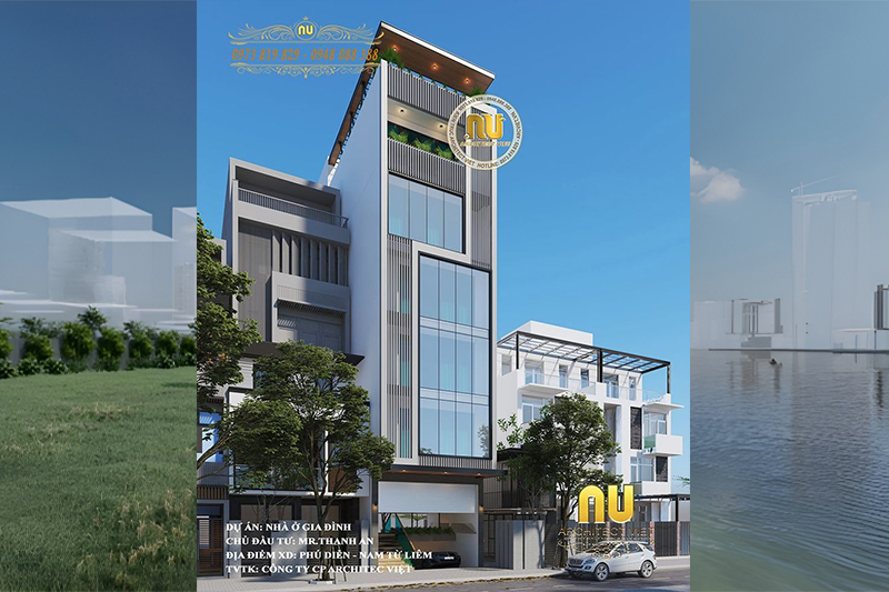 Nhà kết hợp văn phòng 5x12m 5 tầng