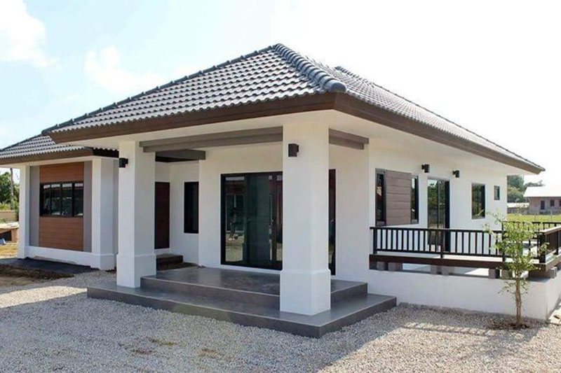 Nhà mái Nhật 1 tầng 4 phòng ngủ