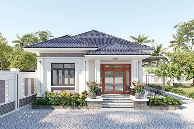 Nhà mái Nhật 1 tầng 4 phòng ngủ
