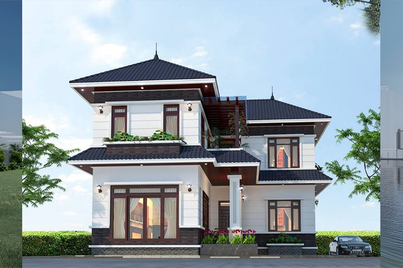 Mẫu nhà ngang 11m dài 10m đẹp
