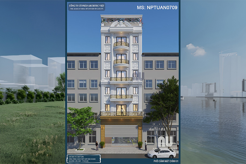 Nhà phố 5 tầng có thang máy