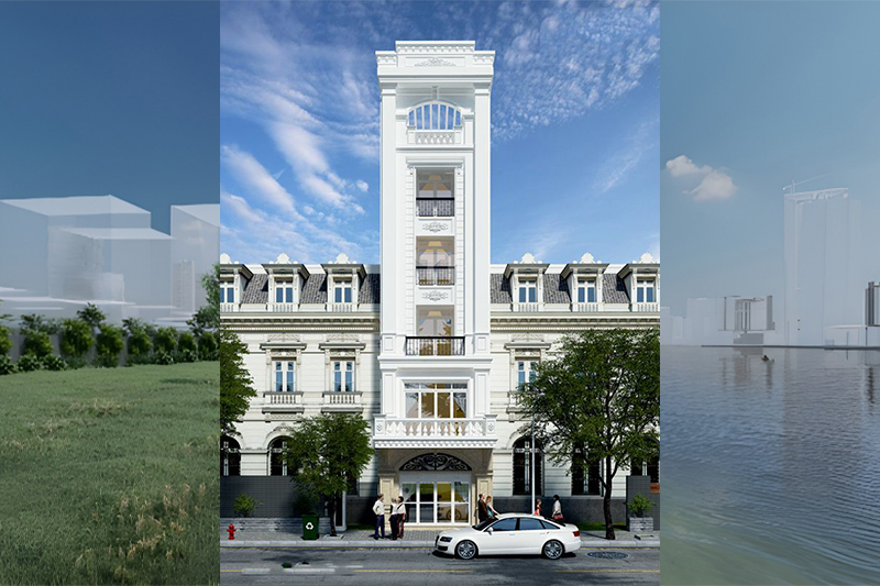 Nhà phố 5 tầng có thang máy